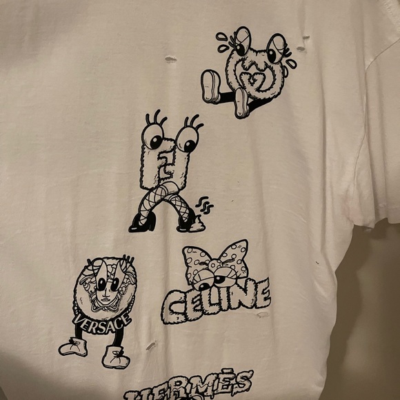 Domrebel Limited Edition Shirt (M) with Swarovski Crystals and Ripped style - Picture 2 of 2